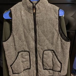 Black and white vest